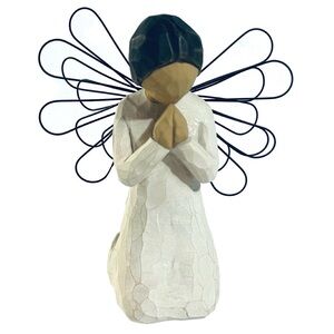 Willow Tree Friendship Figurine Lady Holding Flowers Collectible 5.25”